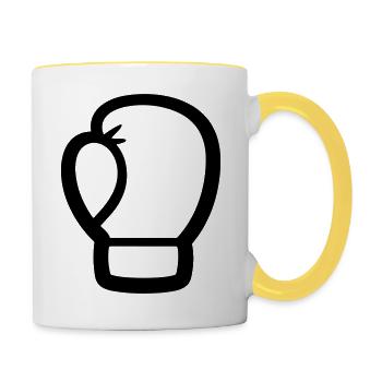 Boxing Glove - Contrasting Mug - white/yellow - Right