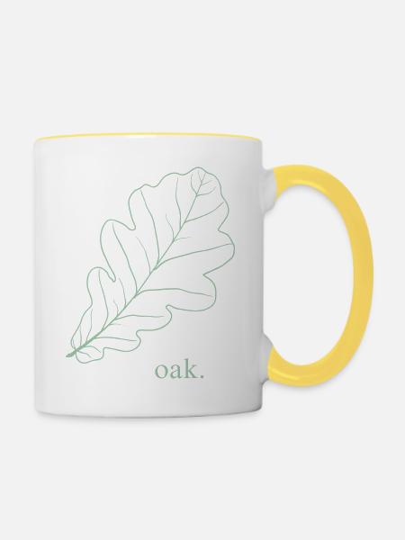 oak. - Tasse zweifarbig - Weiß/Gelb