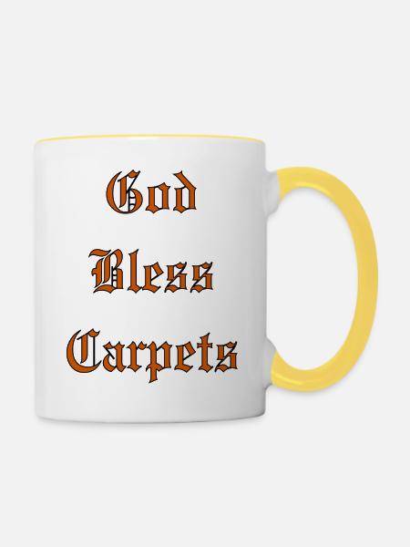 GodBlessCarpets - Tasse zweifarbig - Weiß/Gelb