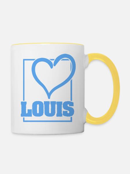 Louis - Tasse zweifarbig - Weiß/Gelb