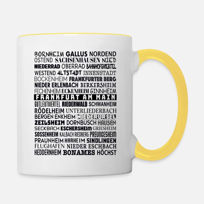 FFM43 - Mug contrasté - blanc/jaune