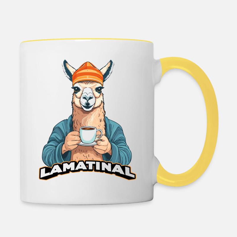 Lamatinal - Contrasting Mug - white/yellow