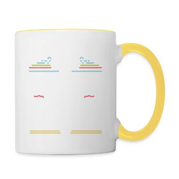 La neige, elle est trop molle pour moi ! - Mug contrasté - blanc/jaune - Droite