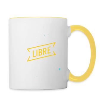 Cuba Libre s'il vous plait ! - Mug contrasté - blanc/jaune - Droite