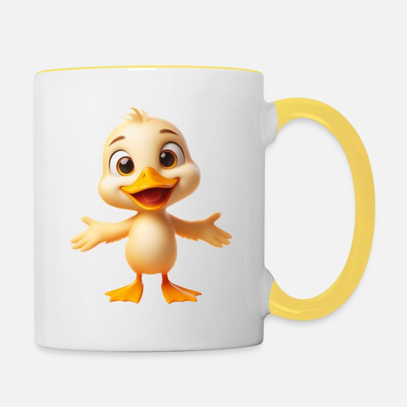 Duck 1 - Contrasting Mug - white/yellow