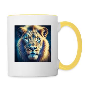 Lion - Tasse zweifarbig - Weiß/Gelb - Rechts