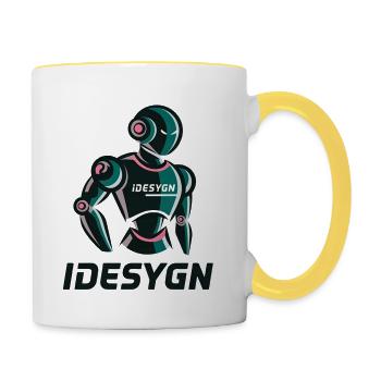 Robot-O - Contrasting Mug - white/yellow - Right