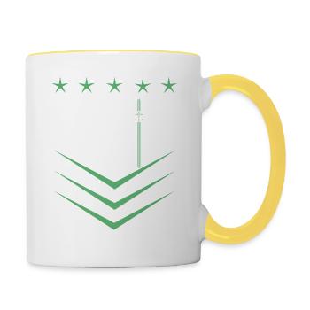 moin moin - Tasse zweifarbig - Weiß/Gelb - Rechts