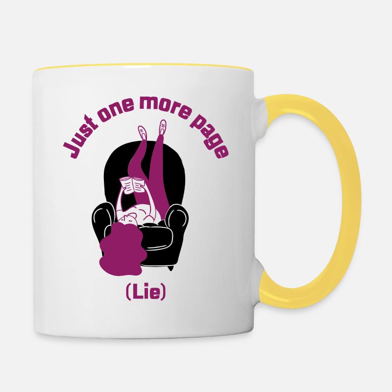 Juste un de plus (mensonge) - Mug contrasté - blanc/jaune
