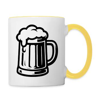 Beer Beer Mug - Contrasting Mug - white/yellow - Right