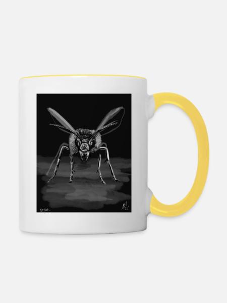 Midnight Stinger Mono Bee - Tasse zweifarbig - Weiß/Gelb