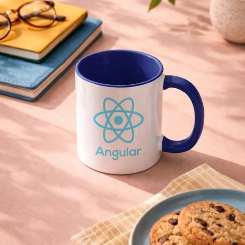 Reactangular – Is it React? Is it Angular? - Tasse zweifarbig