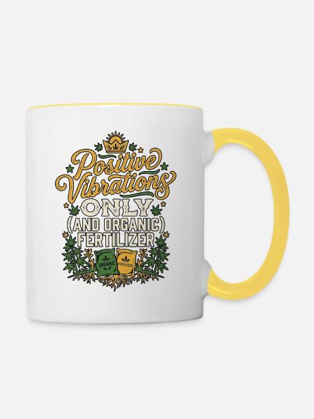 Positive Gardening - Tasse zweifarbig - Weiß/Gelb