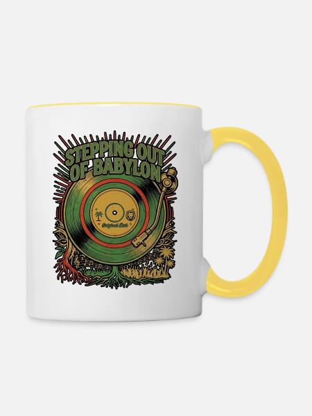 Dub Reggae Dreamer - Tasse zweifarbig - Weiß/Gelb