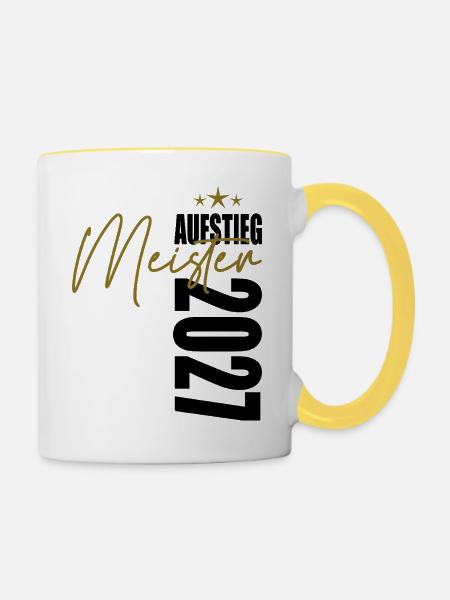 Meister 2027 - Tasse zweifarbig - Weiß/Gelb