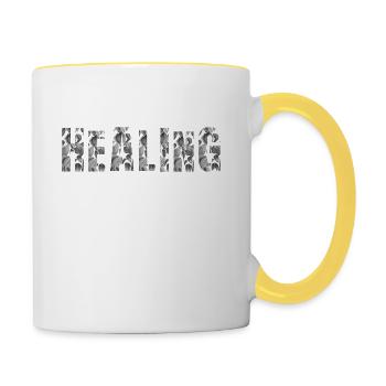 Healing Shirt - Contrasting Mug - white/yellow - Right