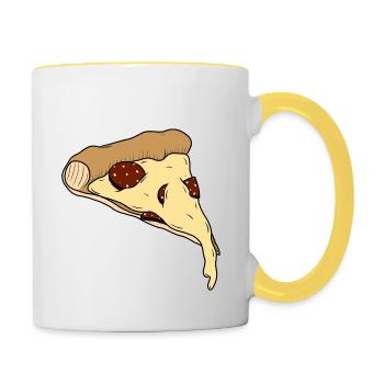 Pizza - Contrasting Mug - white/yellow - Right