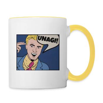 Unagi Pop Art - Tasse zweifarbig - Weiß/Gelb - Rechts