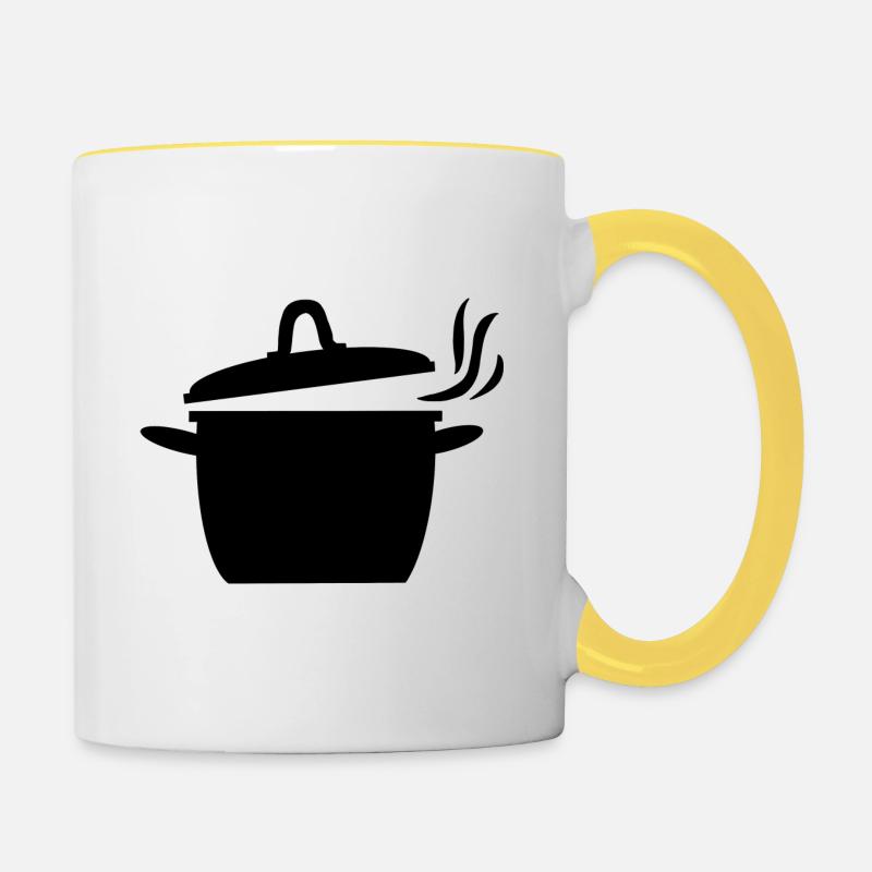 Cooking Kitchen Chef Restaurant - Contrasting Mug - white/yellow
