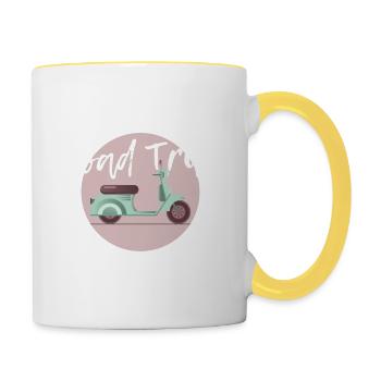 Road trip - Mug contrasté - blanc/jaune - Droite