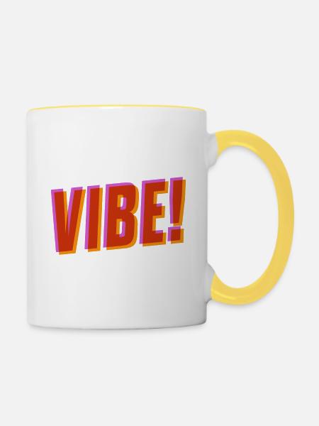 Stimmung! - Tasse zweifarbig - Weiß/Gelb