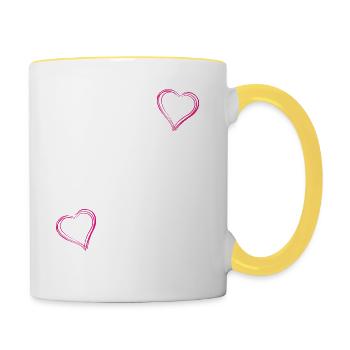 Beste Mutter aller Zeiten - Tasse zweifarbig - Weiß/Gelb - Rechts