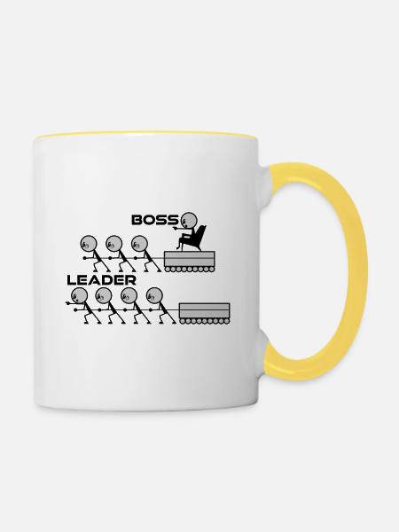 Anführer - Tasse zweifarbig - Weiß/Gelb