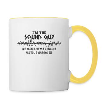 sound engineer - Contrasting Mug - white/yellow - Right