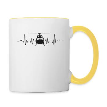 Helicopter - Contrasting Mug - white/yellow - Right