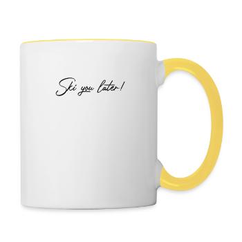 Ski you later - Contrasting Mug - white/yellow - Right