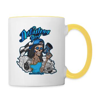 Detailing Girl - Contrasting Mug - white/yellow - Right