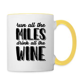 Wine Citation - Mug contrasté - blanc/jaune - Droite