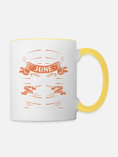 Legends 1989 - Tasse zweifarbig - Weiß/Gelb