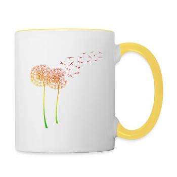 Glider Pilot Dandelion Dandelion Glider - Contrasting Mug - white/yellow - Right