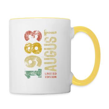 Limited Edition August 1993 Birthday - Gift - Contrasting Mug - white/yellow - Right