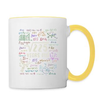 Root of 225 = 15th Birthday - Gift - Contrasting Mug - white/yellow - Right