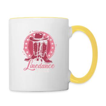 It's Linedance Time - Country Fan - Gift - Contrasting Mug - white/yellow - Right
