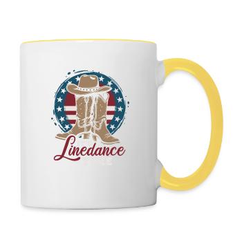 It's Linedance Time - Country Fan - Gift - Contrasting Mug - white/yellow - Right