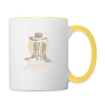 It's Linedance Time - Country Fan - Gift - Contrasting Mug - white/yellow - Right