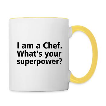chefsuperpower - Contrasting Mug - white/yellow - Right