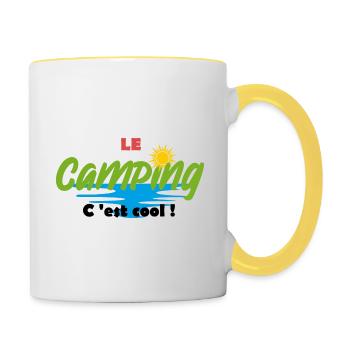 life Camping - Mug contrasté - blanc/jaune - Droite