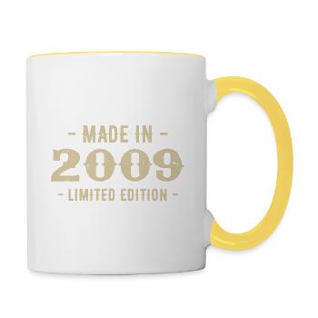 Vintage 2009 Limited Edition Gift 2009 - Contrasting Mug - white/yellow - Right