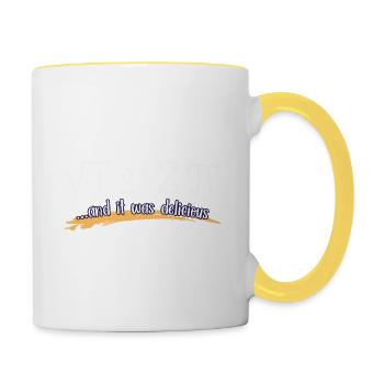 Funny Math Quote Math Teacher Math Sayings - Contrasting Mug - white/yellow - Right