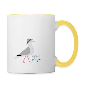 Seagull Stohhut - Contrasting Mug - white/yellow - Right