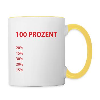 Work colleague colleague funny gift - Contrasting Mug - white/yellow - Right