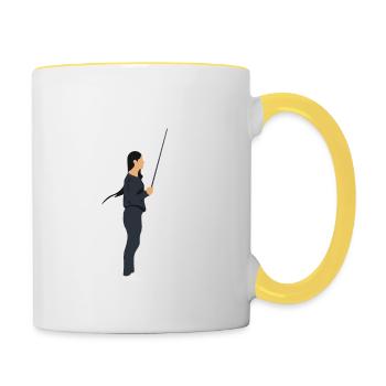 Freedom for women in Iran - Contrasting Mug - white/yellow - Right