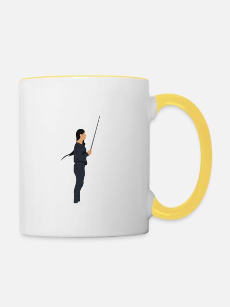 Freiheit für die Frauen im Iran - Tasse zweifarbig - Weiß/Gelb