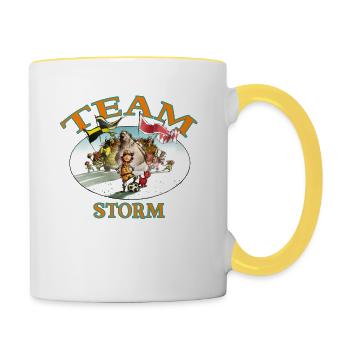 Team STORM - Mug contrasté - blanc/jaune - Droite