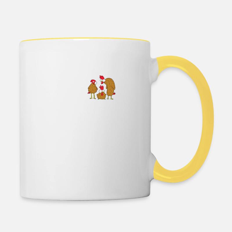 die klapse hat wandertag - Tasse zweifarbig - Weiß/Gelb