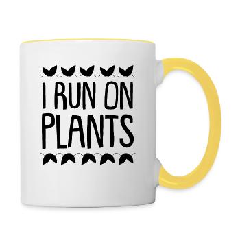 Planter des légumes - Mug contrasté - blanc/jaune - Droite